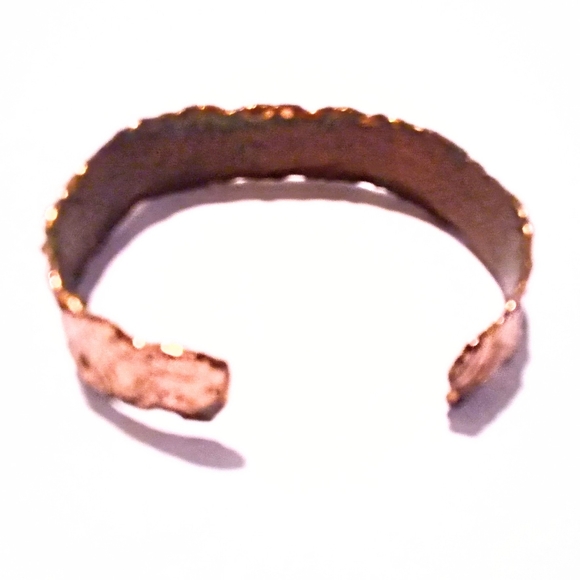 Southwestern Inspired Two Tone Copper Cuff Bracelet Signed GPLF - Picture 4 of 4